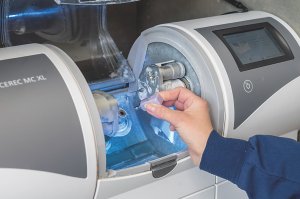 A dental crown milling machine that is in the office