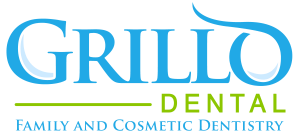 Text logo of Grillo Dental which reads Grillo Dental. Family and Cosmetic Dentistry